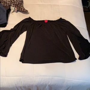 off the shoulder, open bell sleeves